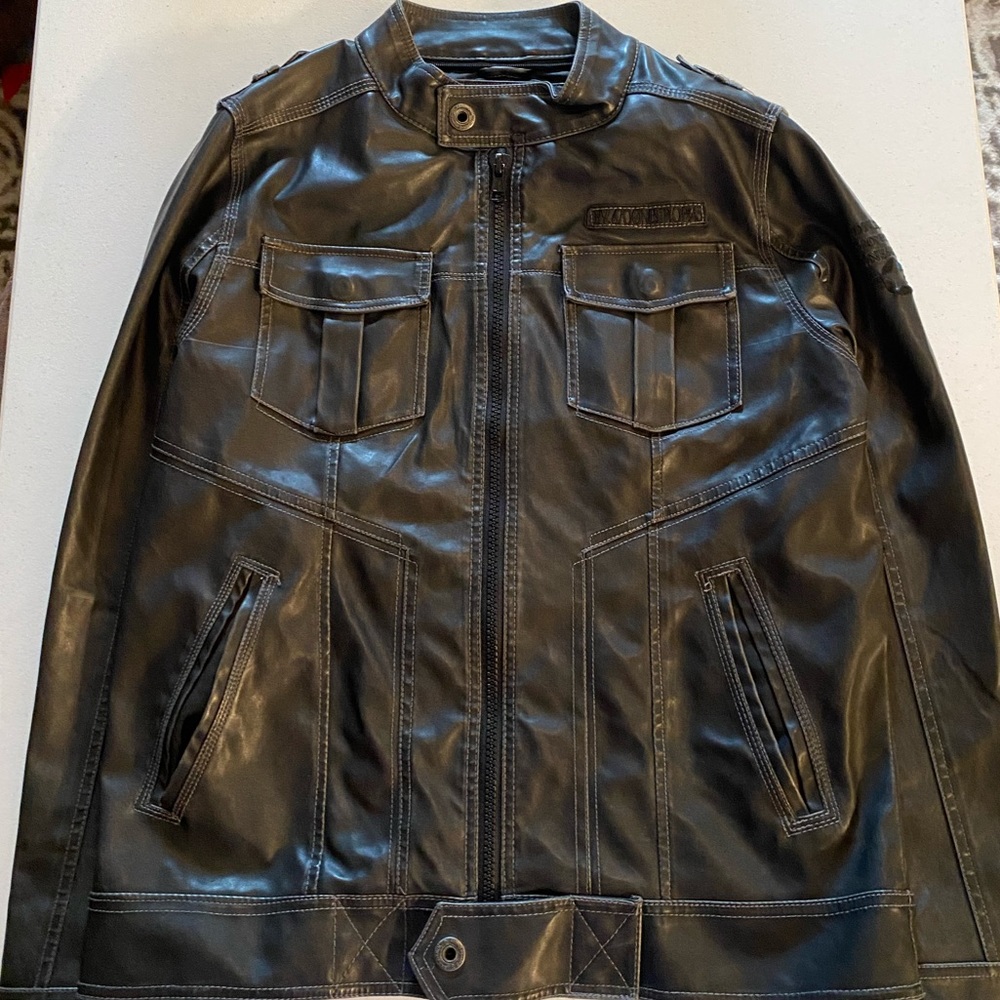 BKE synthetic leather jacket Medium